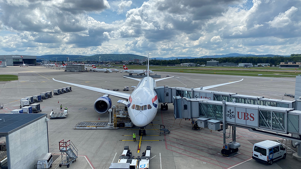 Departing from Zurich Airport