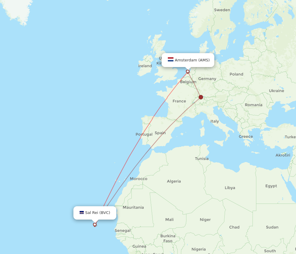 All Flight Routes From Amsterdam To Boa Vista Ams To Bvc Flight Routes