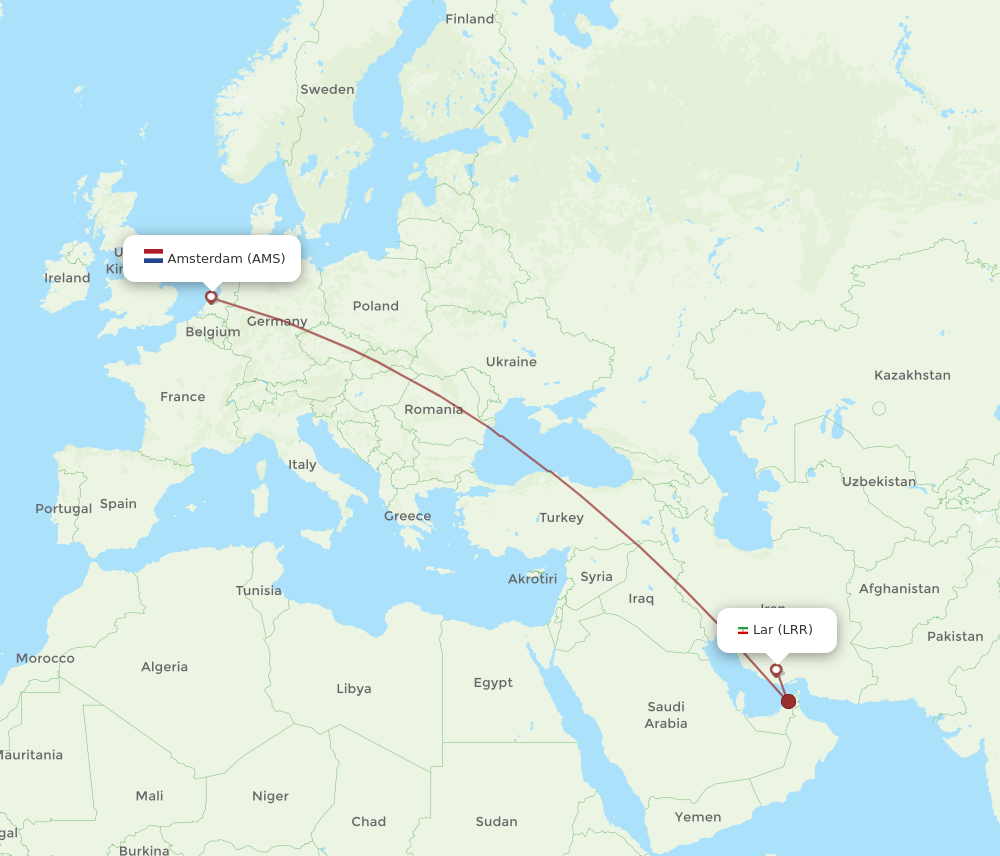 All Flight Routes From Amsterdam To Lar Ams To Lrr Flight Routes