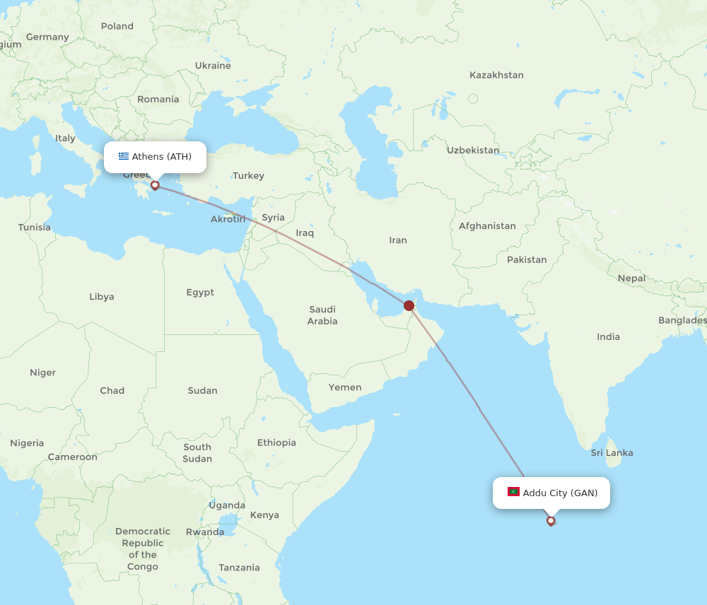 Flights From Gan Island To Athens Gan To Ath Flight Routes