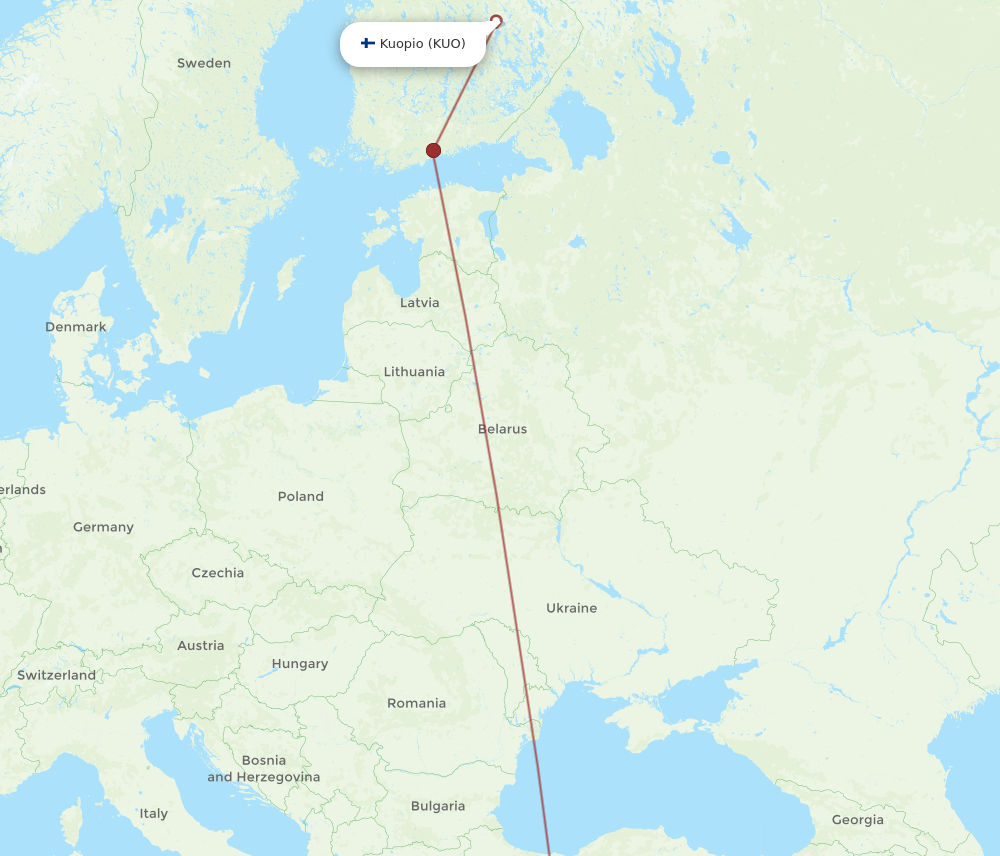 Flights From Antalya To Kuopio AYT To KUO Flight Routes