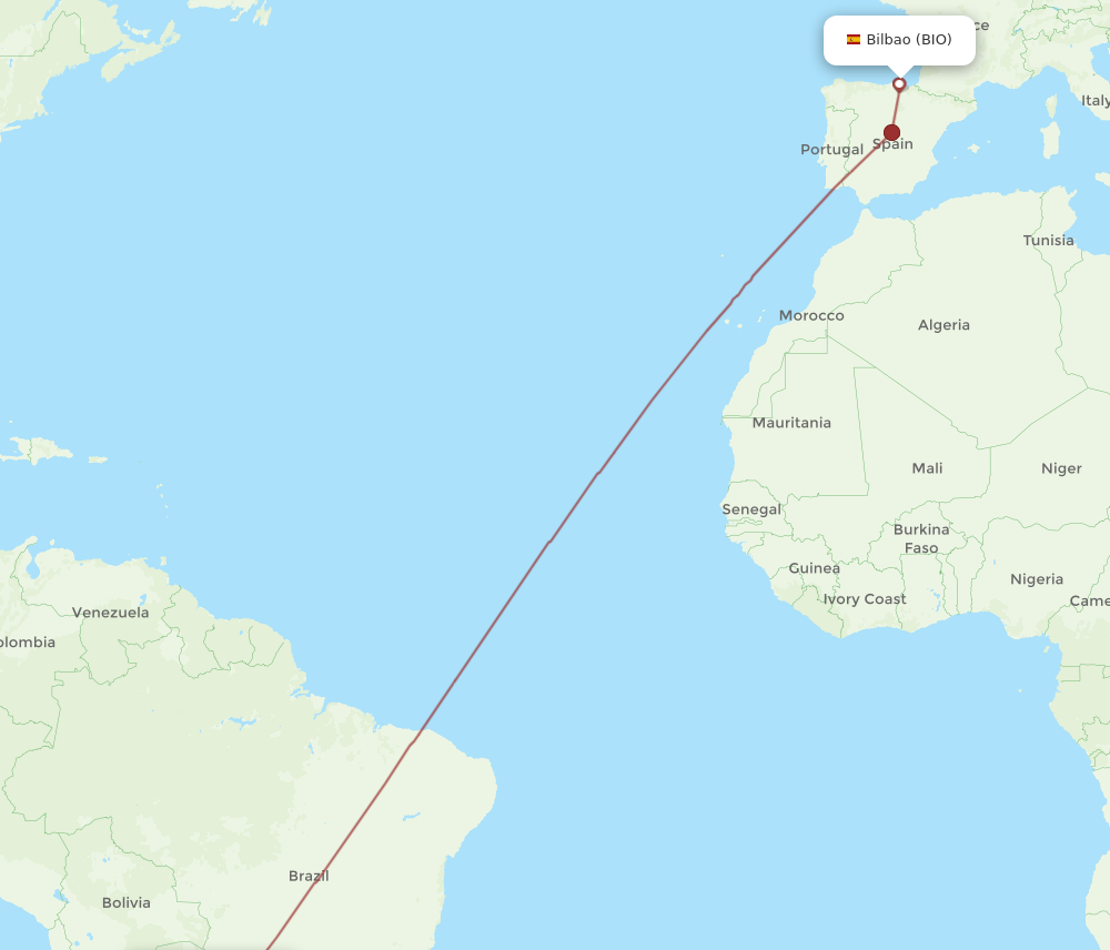 All Flight Routes From Bilbao To Asuncion Bio To Asu Flight Routes