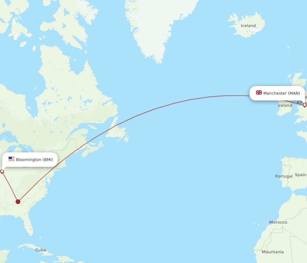 All Flight Routes From Bloomington To Manchester Bmi To Man Flight