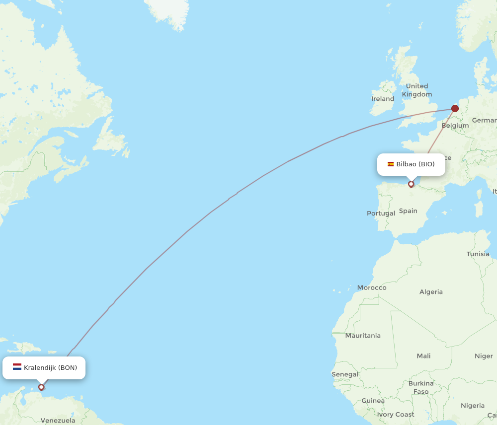 Flights From Bonaire To Bilbao Bon To Bio Flight Routes