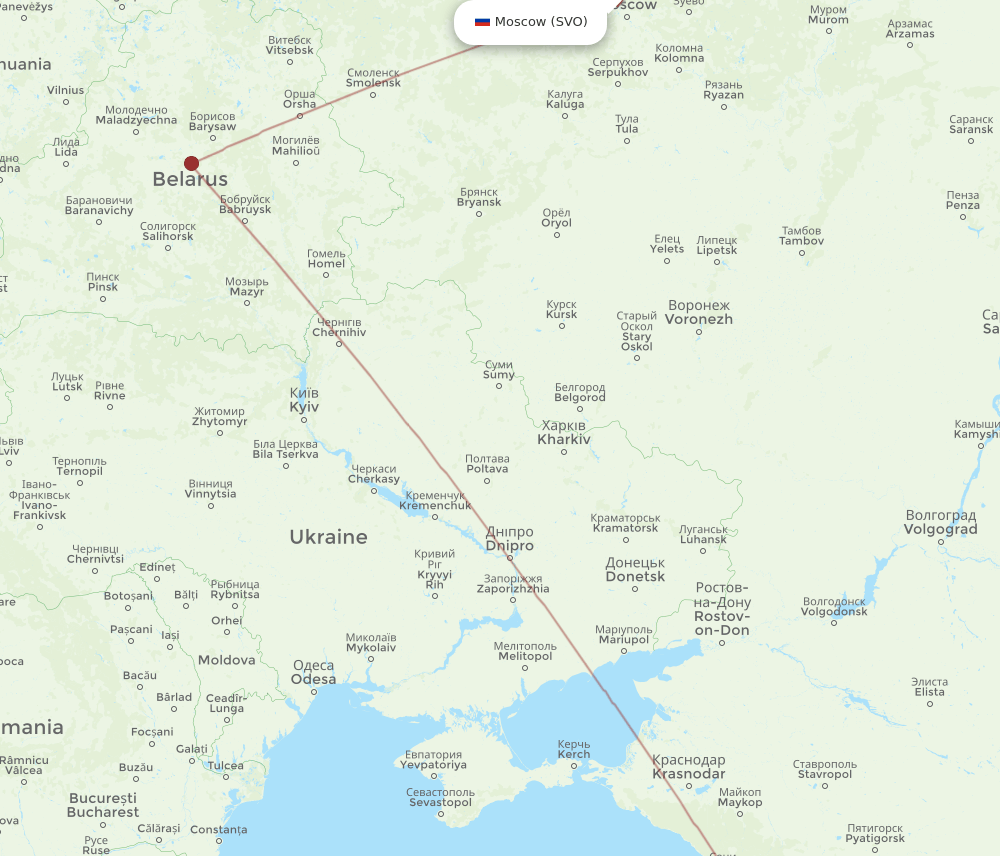 All Flight Routes From Batumi To Moscow Bus To Svo Flight Routes