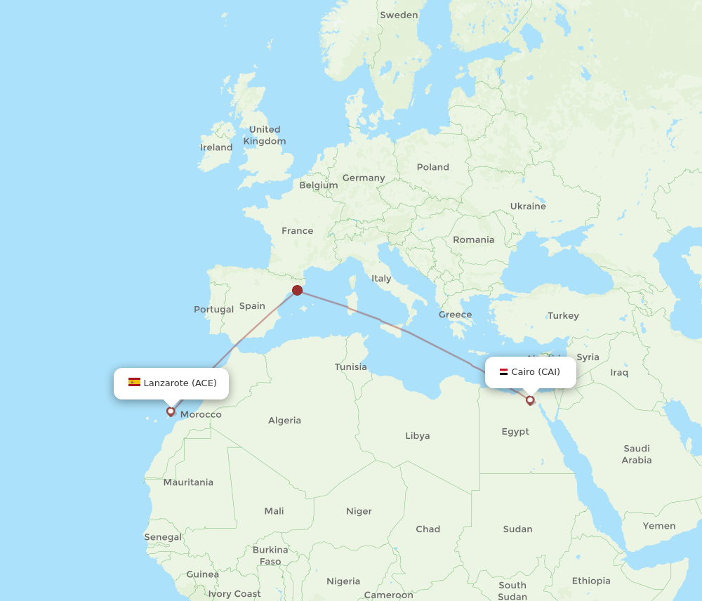 Flights From Cairo To Lanzarote Cai To Ace Flight Routes