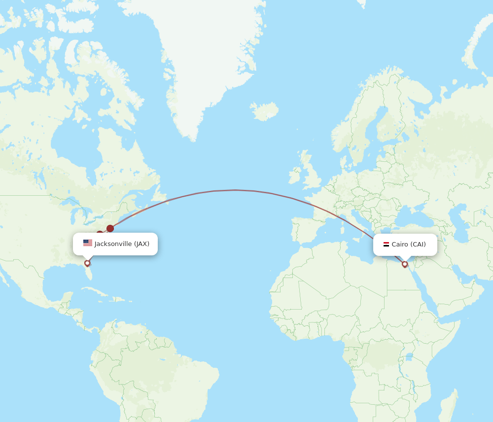 Flights From Cairo To Jacksonville CAI To JAX Flight Routes