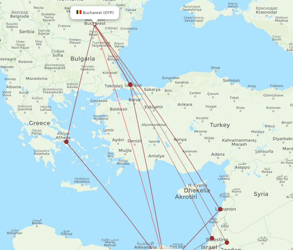 All Flight Routes From Cairo To Bucharest CAI To OTP Flight Routes