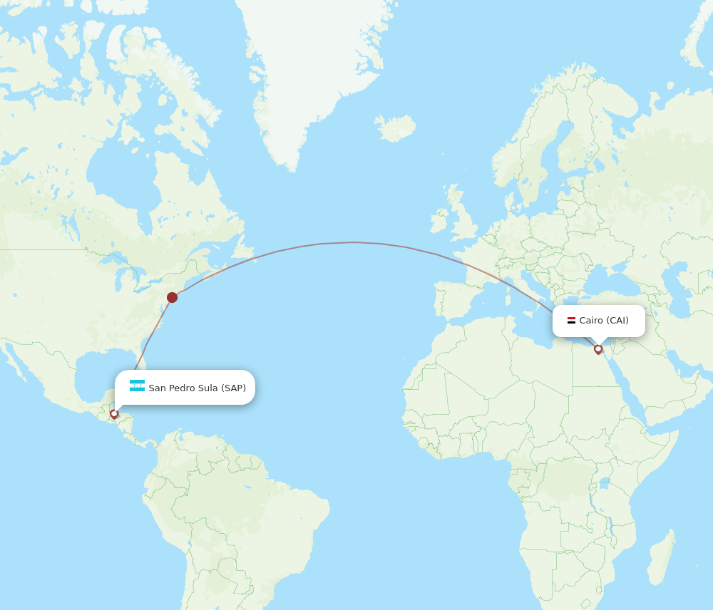 Flights From San Pedro Sula To Cairo SAP To CAI Flight Routes