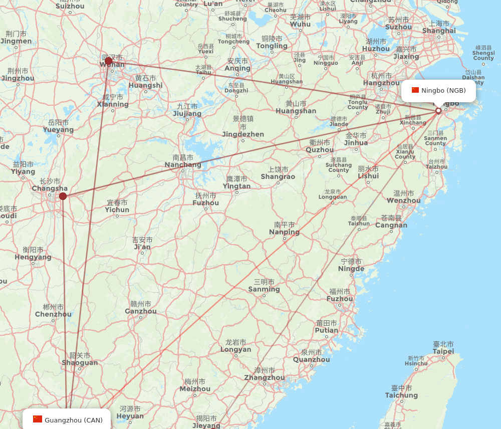 Flights From Guangzhou To Ningbo Can To Ngb Flight Routes