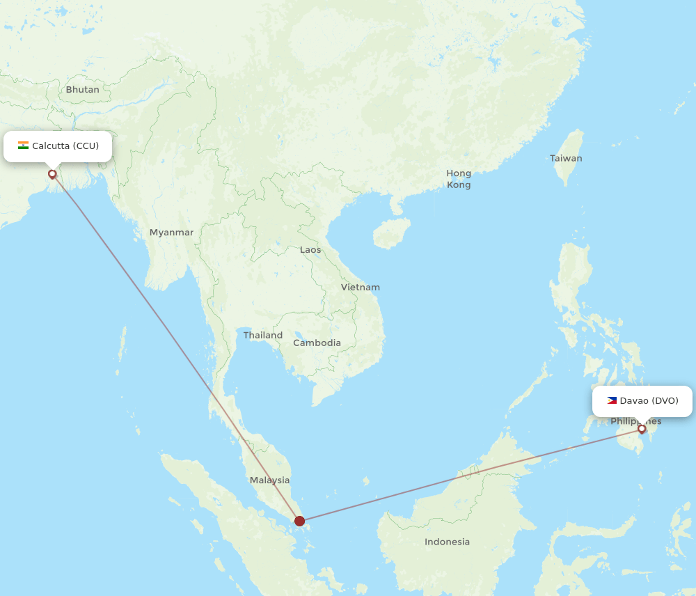 Flights From Kolkata To Davao CCU To DVO Flight Routes