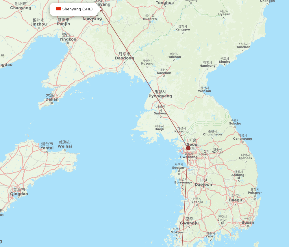 All Flight Routes From Jeju To Shenyang Cju To She Flight Routes