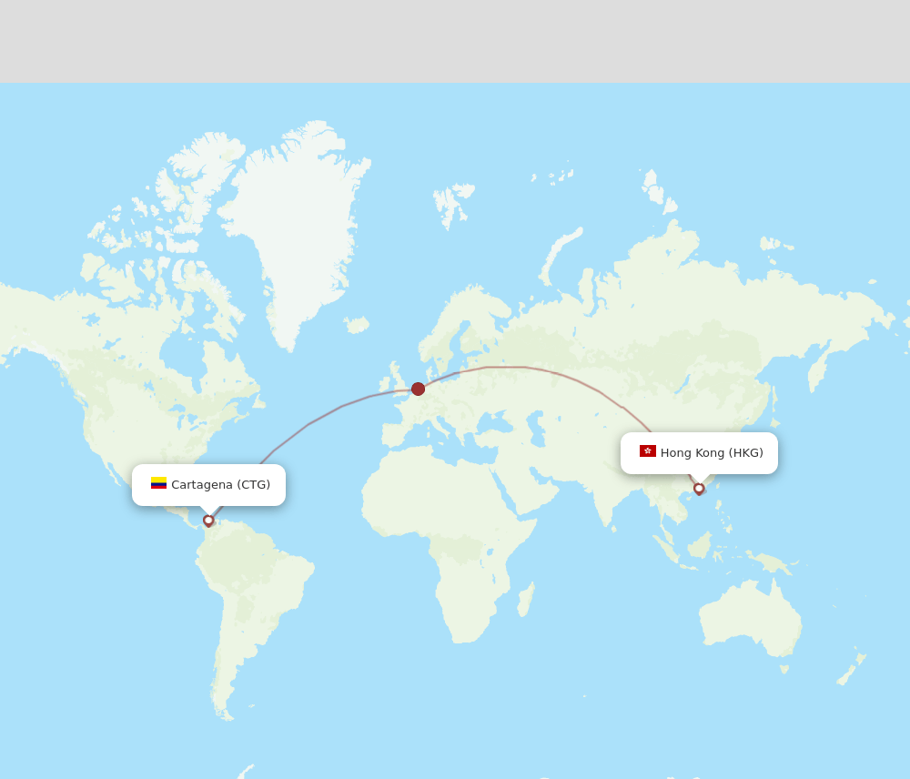 Flights From Hong Kong To Cartagena HKG To CTG Flight Routes