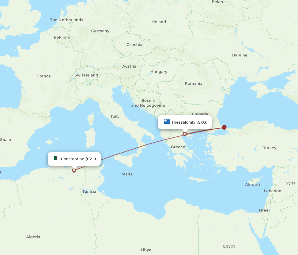 Flights From Constantine To Thessaloniki CZL To SKG Flight Routes