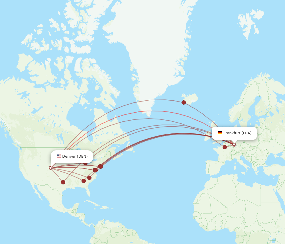 All Flight Routes From Denver To Frankfurt Den To Fra Flight Routes