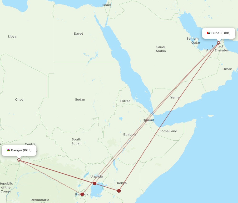 Flights From Dubai To Bangui Dxb To Bgf Flight Routes