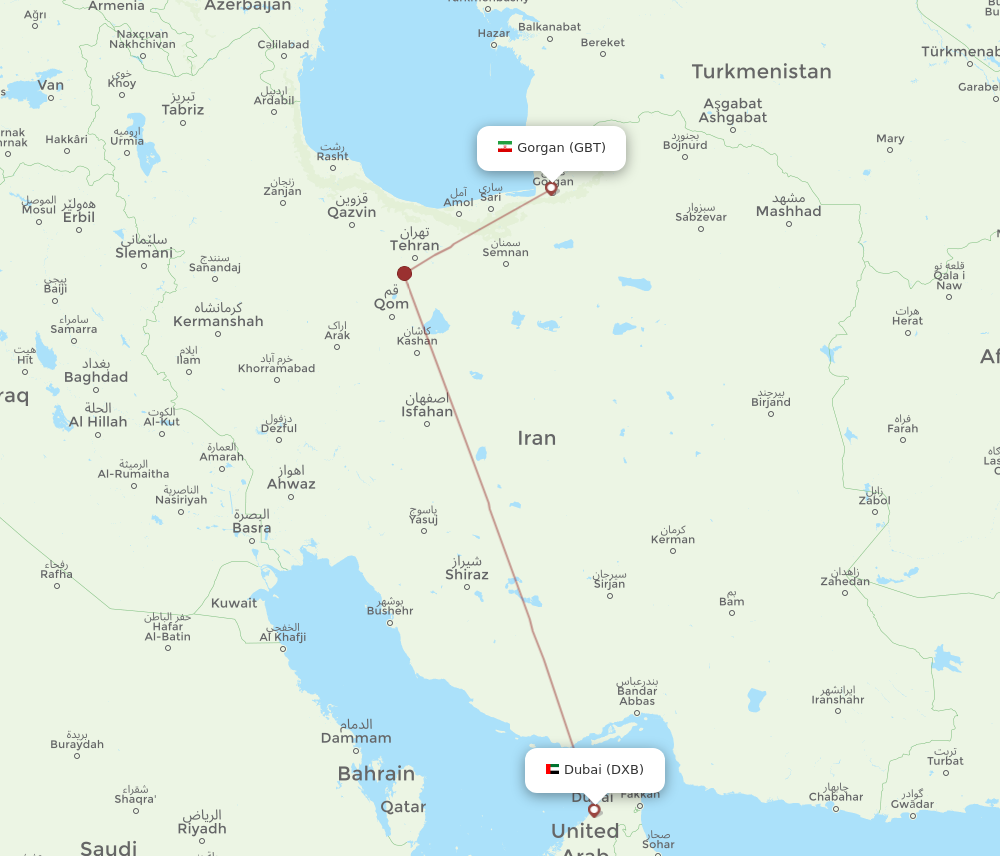 All Flight Routes From Dubai To Gorgon Dxb To Gbt Flight Routes