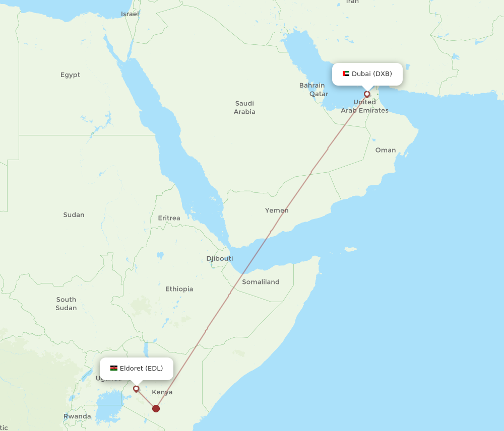 All Flight Routes From Dubai To Eldoret Dxb To Edl Flight Routes