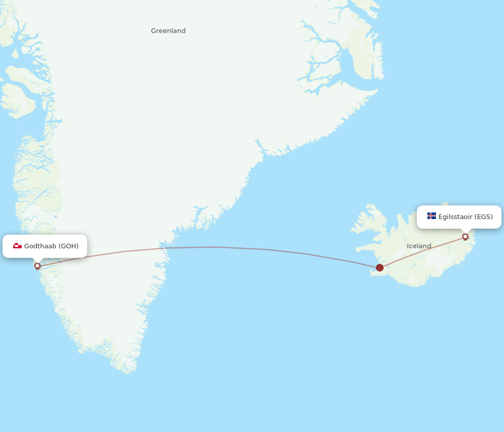 Flights From Egilsstadir To Nuuk Egs To Goh Flight Routes