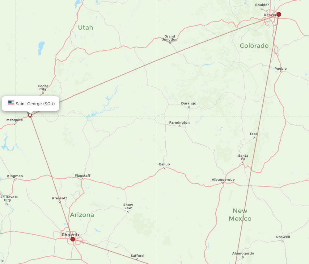 All Flight Routes From El Paso To Saint George Elp To Sgu Flight Routes