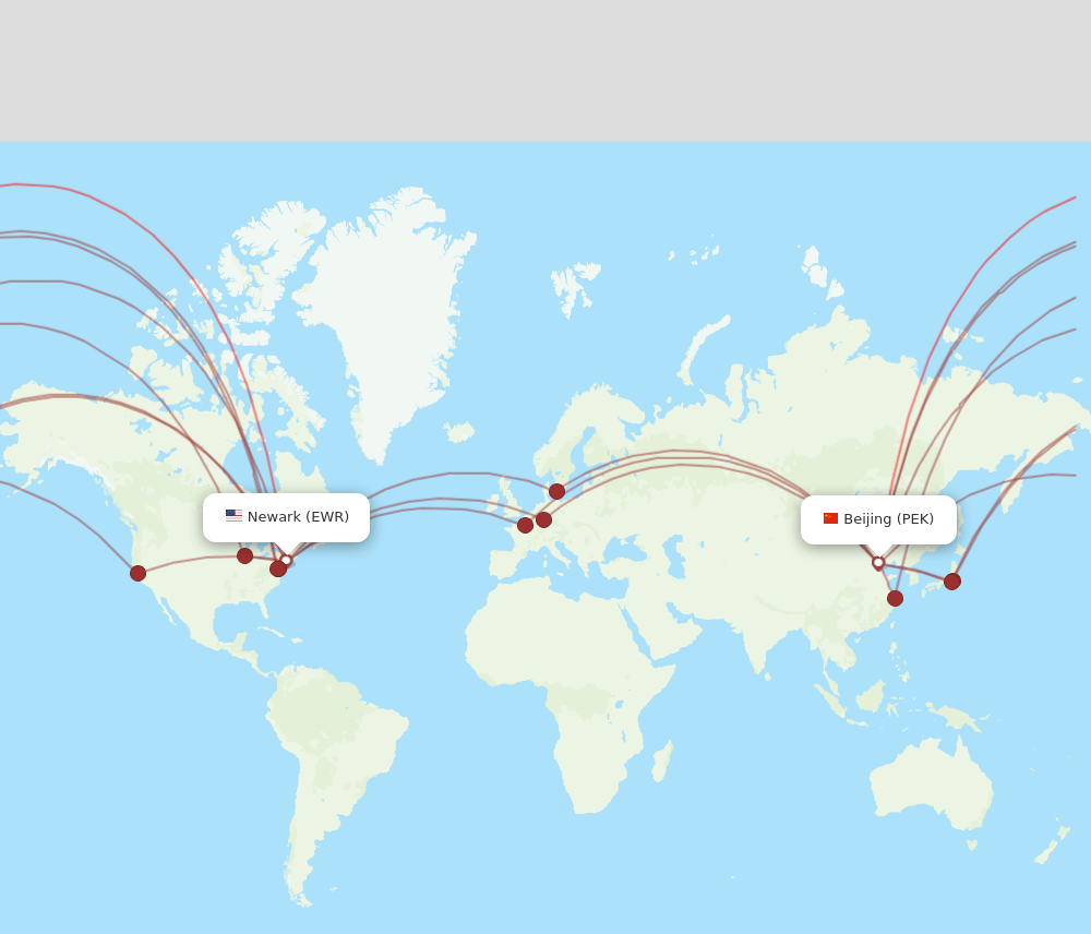 All Flight Routes From New York To Beijing Ewr To Pek Flight Routes