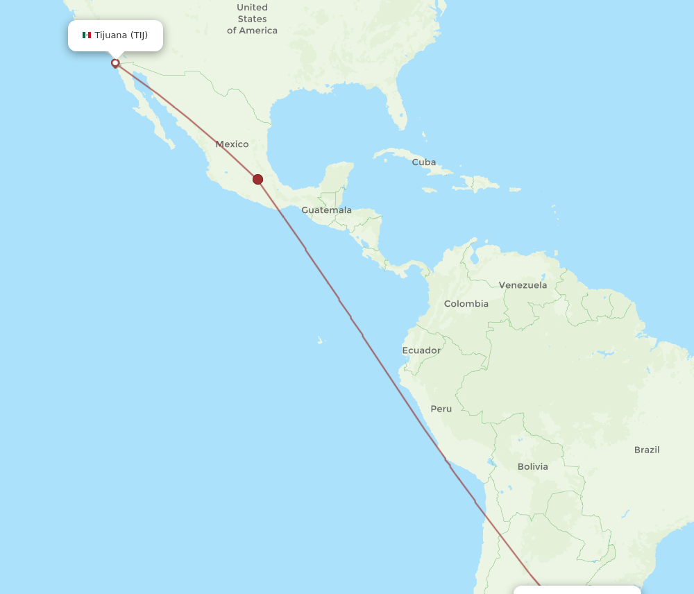 All Flight Routes From Buenos Aires To Tijuana Eze To Tij Flight Routes