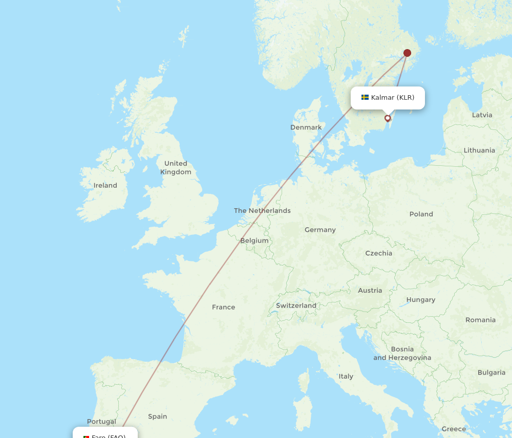 Flights From Faro To Kalmar Fao To Klr Flight Routes