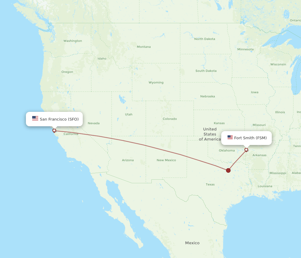 Flights From Fort Smith To San Francisco FSM To SFO Flight Routes