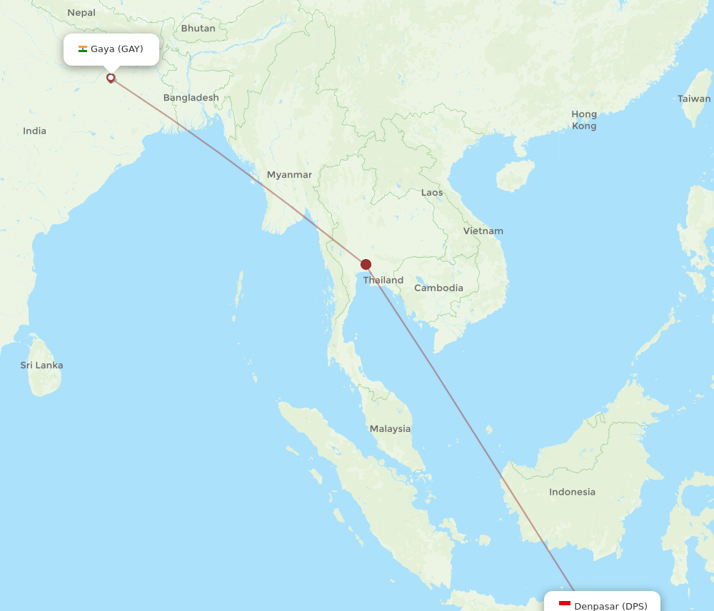 Flights From Gaya To Denpasar Gay To Dps Flight Routes