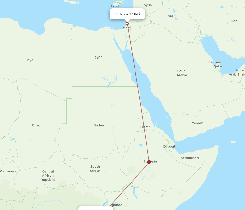 All Flight Routes From Goma To Tel Aviv Yafo Gom To Tlv Flight Routes