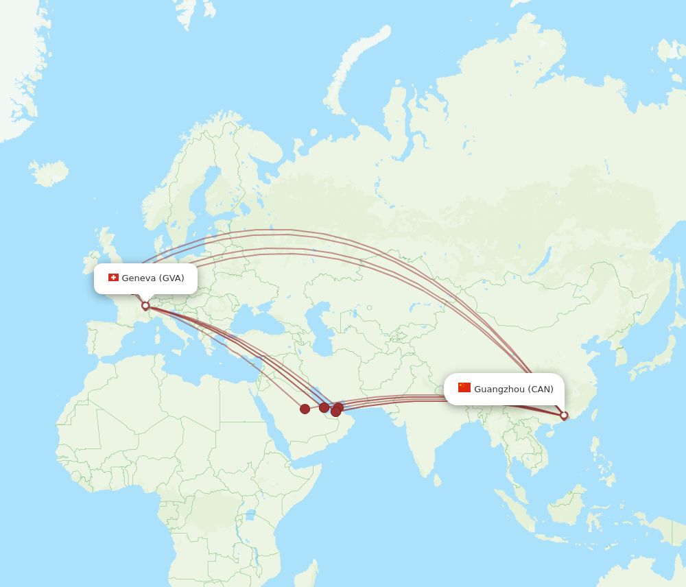 All Flight Routes From Geneva To Guangzhou Gva To Can Flight Routes