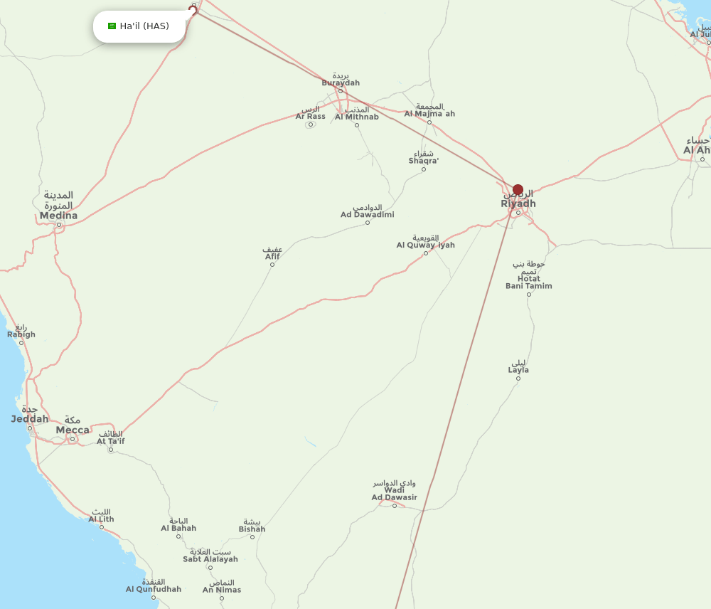 Flights From Hail To Nejran Has To Eam Flight Routes