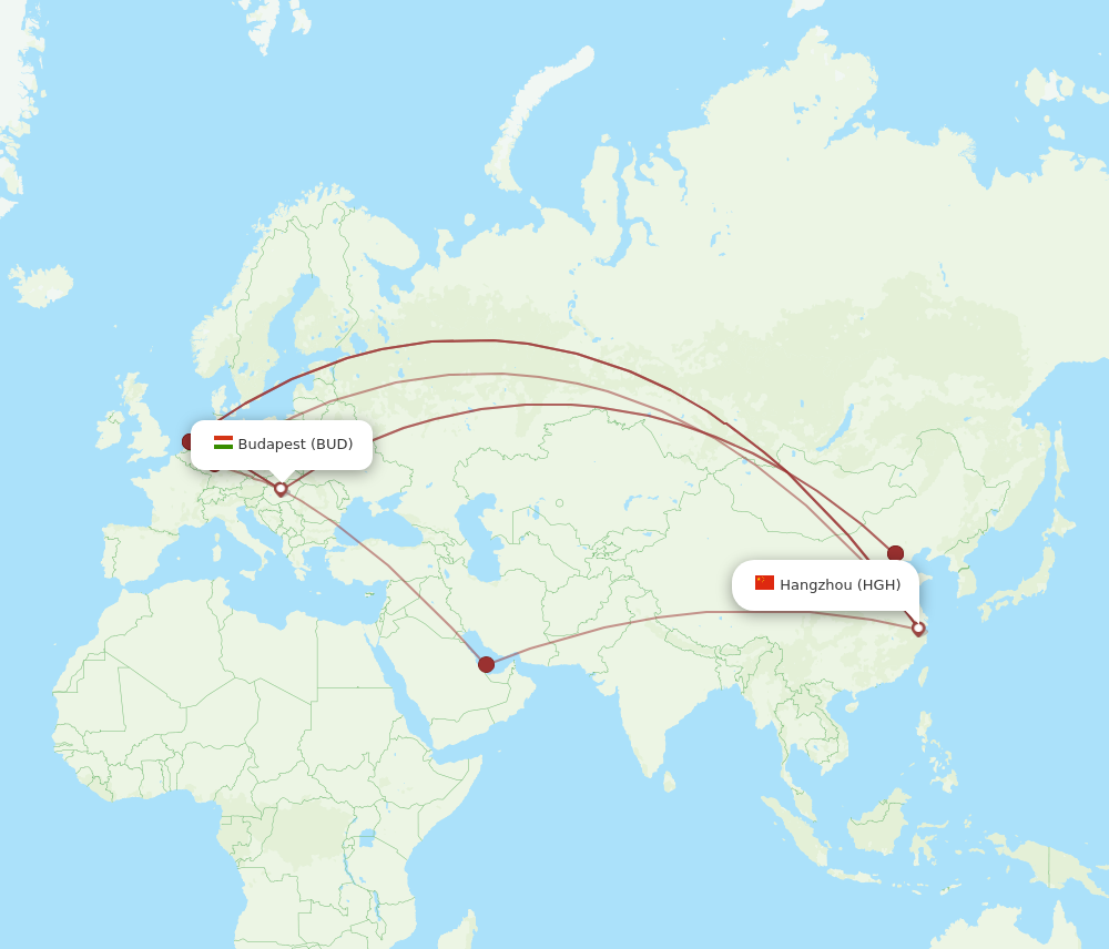 Flights From Hangzhou To Budapest Hgh To Bud Flight Routes