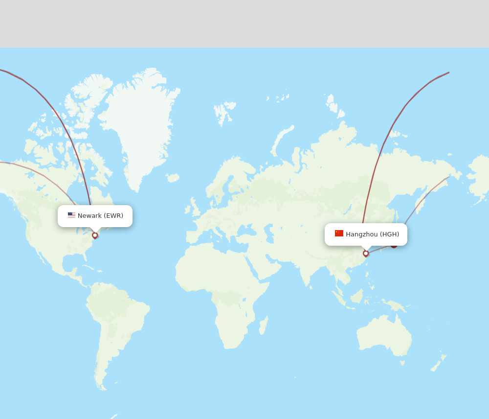 Flights From Hangzhou To New York Hgh To Ewr Flight Routes