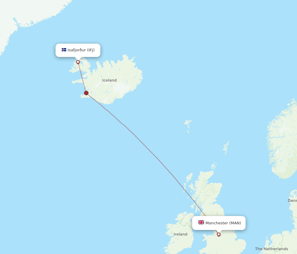 Flights From Manchester To Isafjordur MAN To IFJ Flight Routes