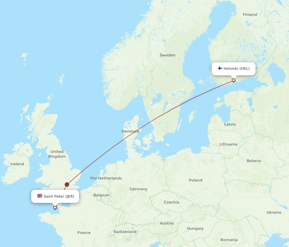 Flights From Jersey To Helsinki JER To HEL Flight Routes