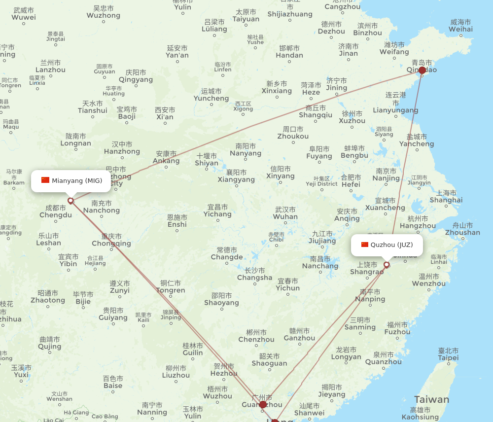 Flights From Mian Yang To Quzhou Zhejiang Province Mig To Juz