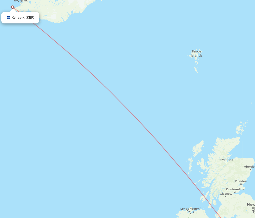 Flights From Reykjavik To Liverpool Kef To Lpl Flight Routes