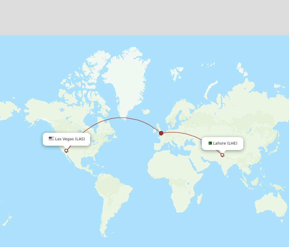 Flights From Las Vegas To Lahore LAS To LHE Flight Routes