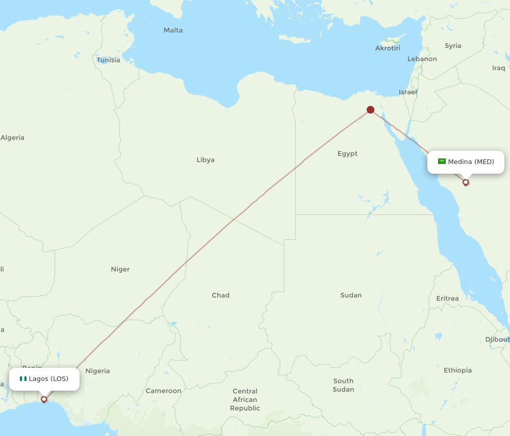 Flights From Lagos To Madinah LOS To MED Flight Routes