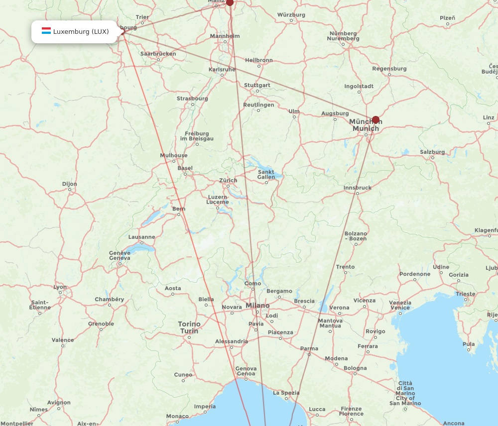 Flights From Luxembourg To Bastia Lux To Bia Flight Routes