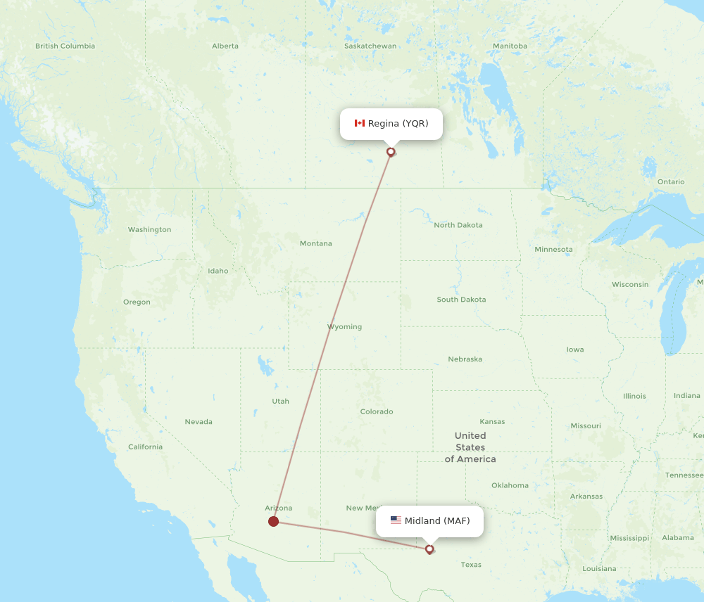 Flights From Midland To Regina MAF To YQR Flight Routes