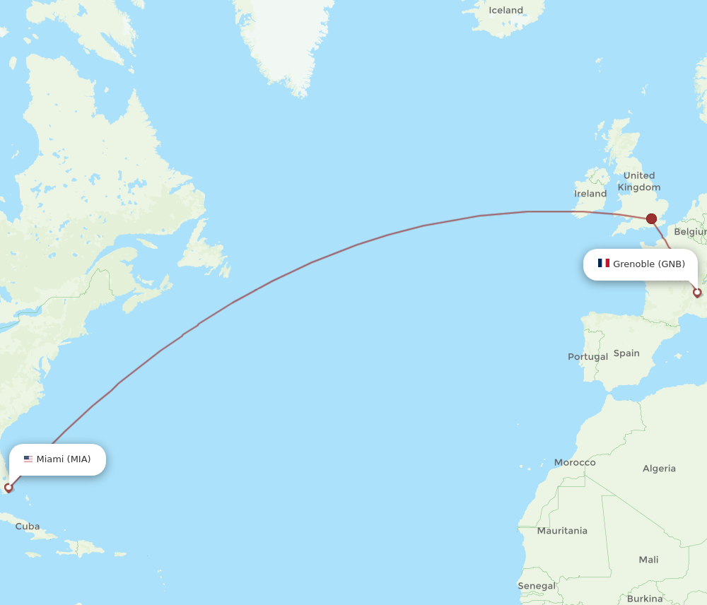 Flights From Miami To Grenoble Mia To Gnb Flight Routes