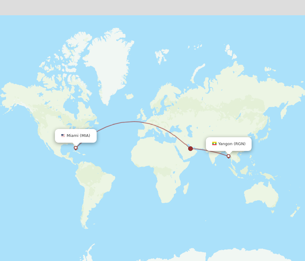 Flights From Miami To Yangon Mia To Rgn Flight Routes