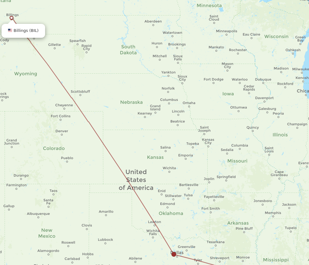 Flights From Mobile To Billings Mob To Bil Flight Routes