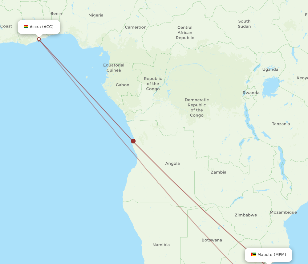 Flights From Maputo To Accra MPM To ACC Flight Routes