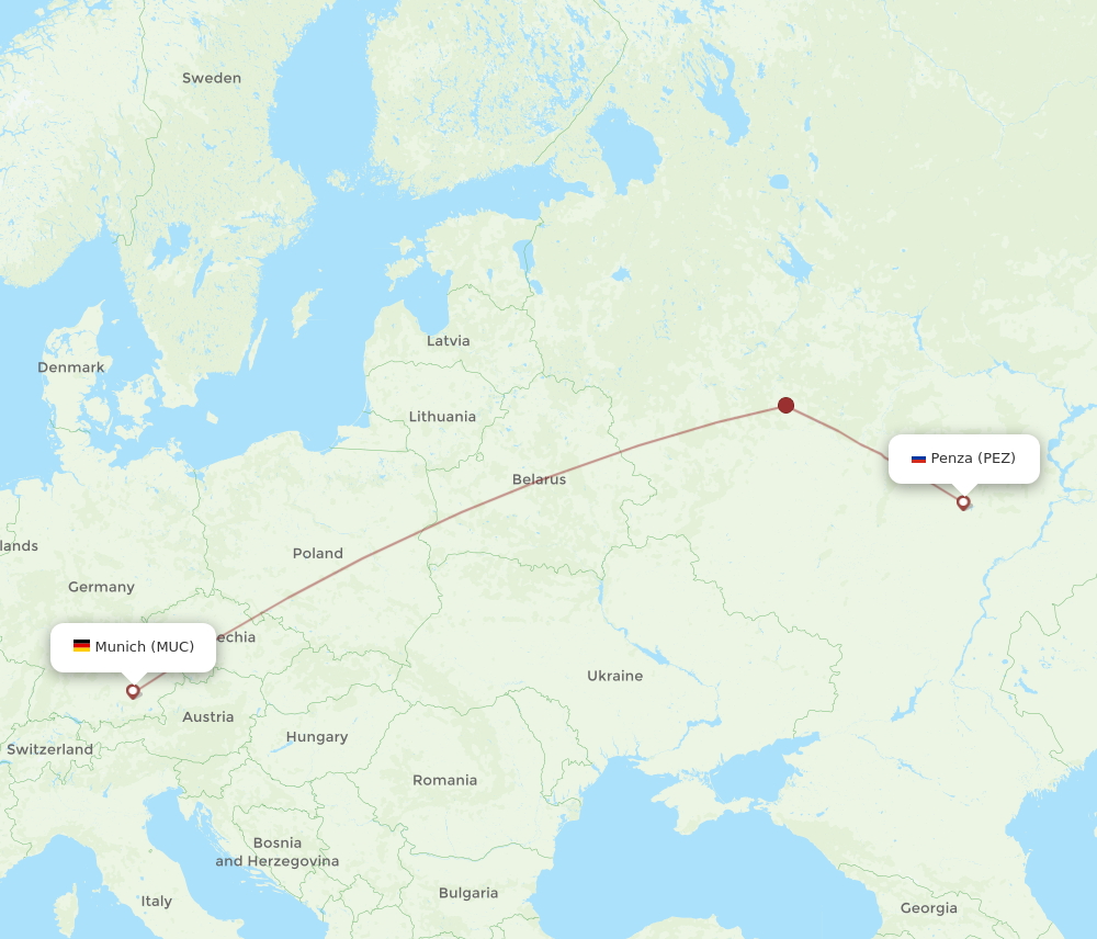 Flights From Penza To Munich Pez To Muc Flight Routes