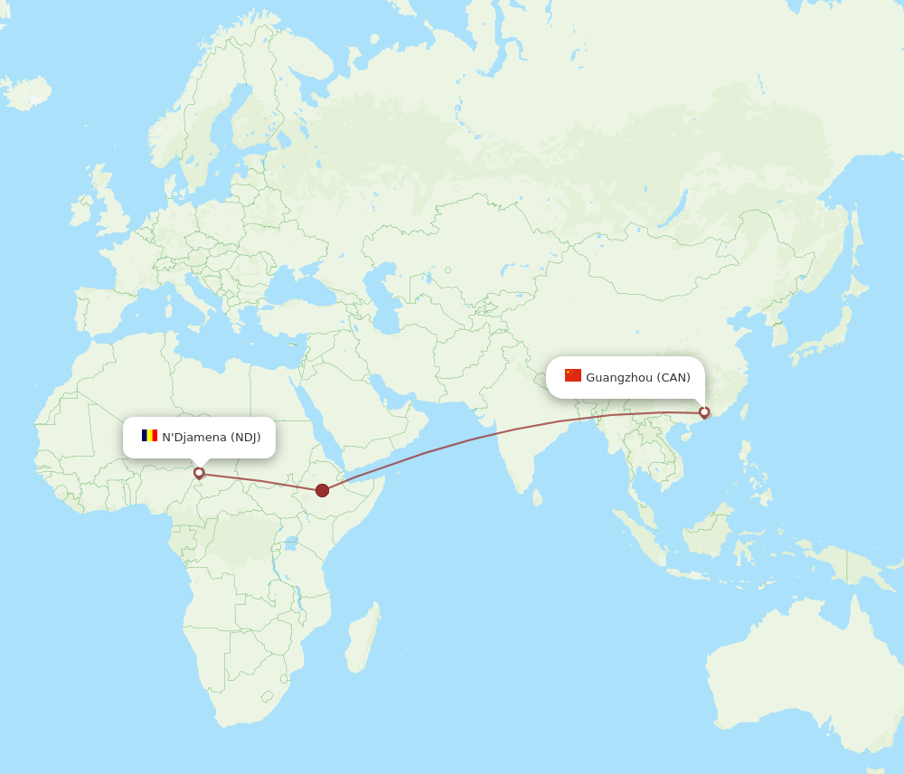 Flights From Ndjamena To Guangzhou Ndj To Can Flight Routes