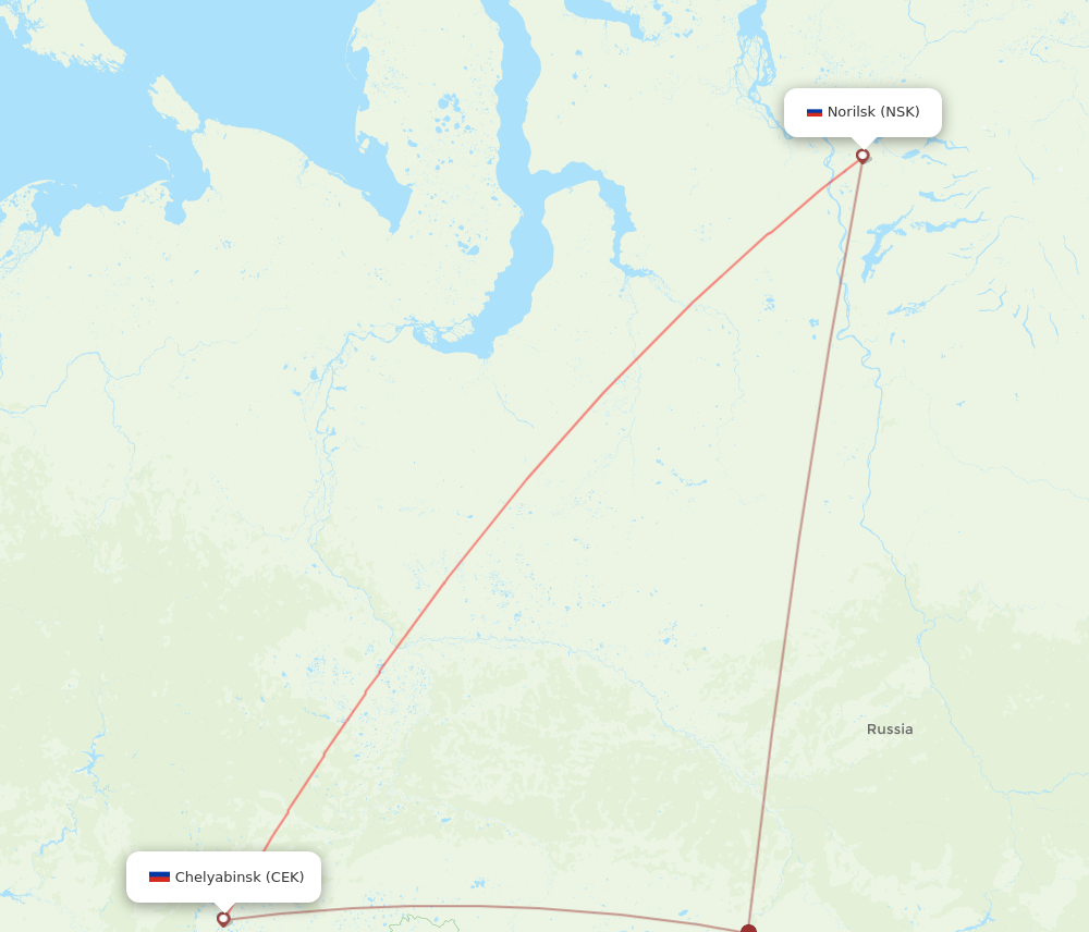 Flights From Noril Sk To Chelyabinsk Nsk To Cek Flight Routes