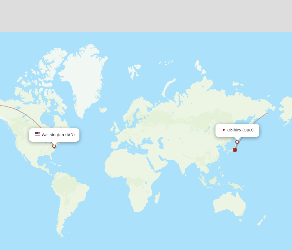 Flights From Obihiro To Dulles OBO To IAD Flight Routes